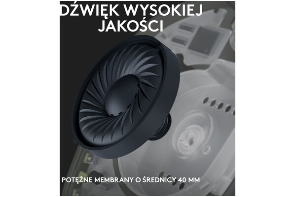 Słuchawki Logitech G435 Lightspeed Nauszne Bezprzewodowe biały
