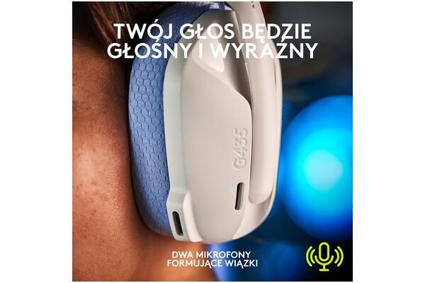 Słuchawki Logitech G435 Lightspeed Nauszne Bezprzewodowe biały