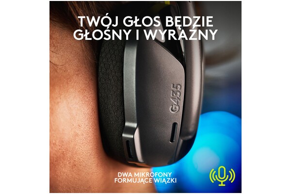 Słuchawki Logitech G435 Nauszne Bezprzewodowe czarny