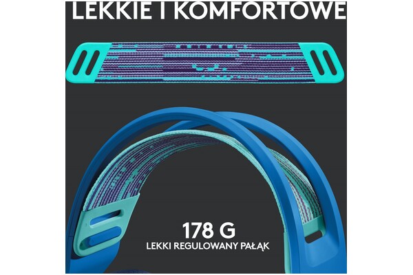 Słuchawki Logitech G733 Lightspeed Nauszne Bezprzewodowe niebieski