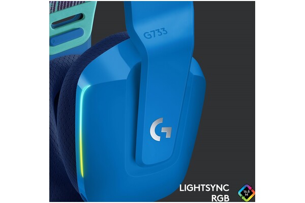 Słuchawki Logitech G733 Lightspeed Nauszne Bezprzewodowe niebieski