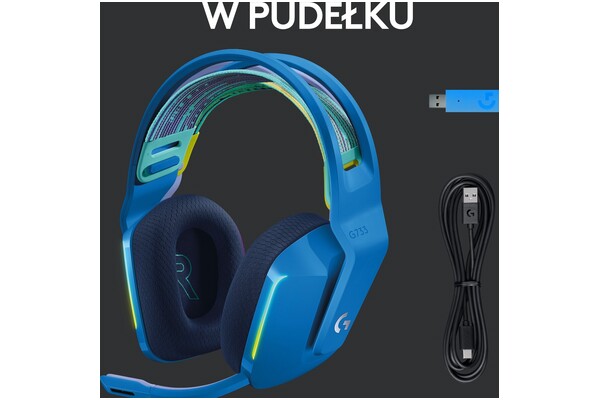 Słuchawki Logitech G733 Lightspeed Nauszne Bezprzewodowe niebieski