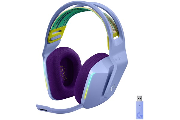 Słuchawki Logitech G733 Lightspeed Nauszne Bezprzewodowe fioletowy