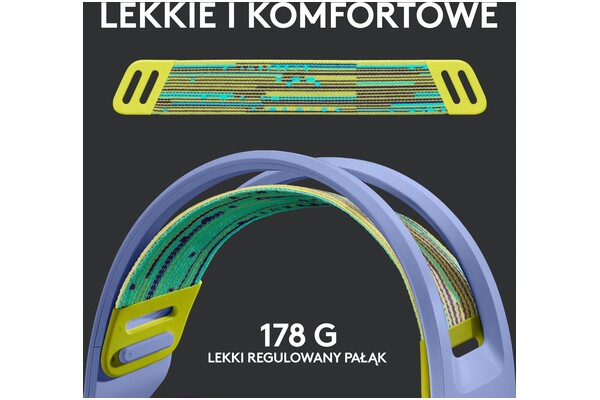 Słuchawki Logitech G733 Lightspeed Nauszne Bezprzewodowe fioletowy