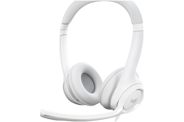 Słuchawki Logitech H390 Nauszne Przewodowe biały