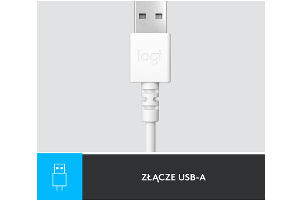 Słuchawki Logitech H390 Nauszne Przewodowe biały