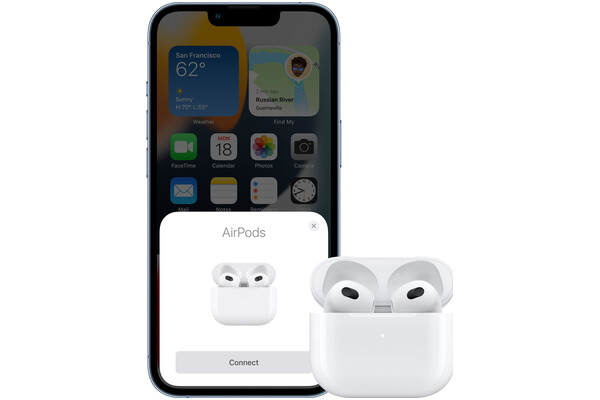 Słuchawki Apple AirPods 3 Douszne Bezprzewodowe biały