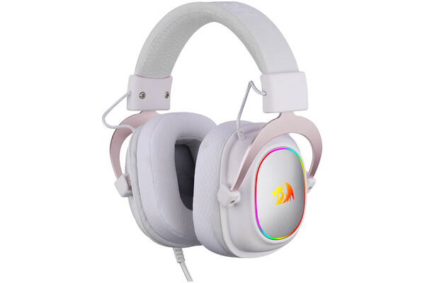 Słuchawki Redragon H510 Zeus Nauszne Przewodowe biało-różowy