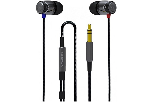 Słuchawki SoundMAGIC E10 Dokanałowe Przewodowe czarno-szary