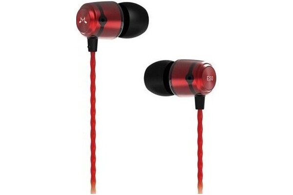 Słuchawki SoundMAGIC E50 Dokanałowe Przewodowe czerwono-czarny