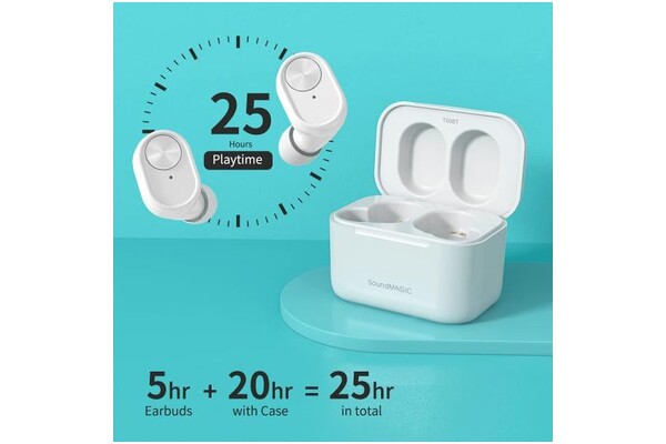 Słuchawki SoundMAGIC T60B Dokanałowe Bezprzewodowe biały