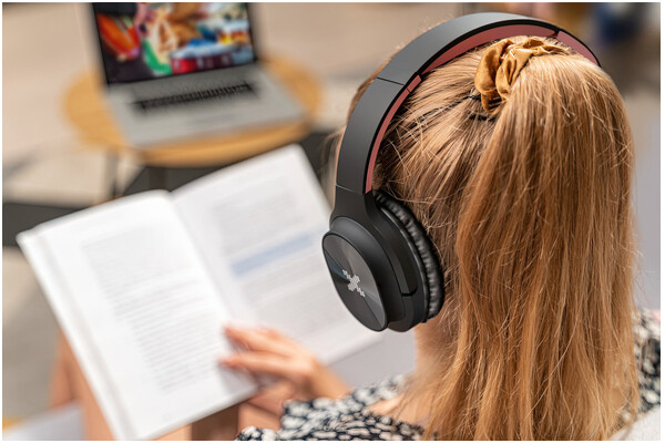 Słuchawki XMUSIC BTH106B Nauszne Bezprzewodowe Czarno-różowy