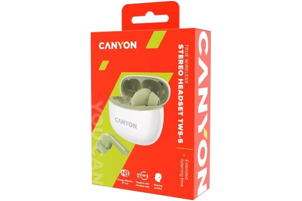Słuchawki Canyon TWS5 Dokanałowe Bezprzewodowe zielony
