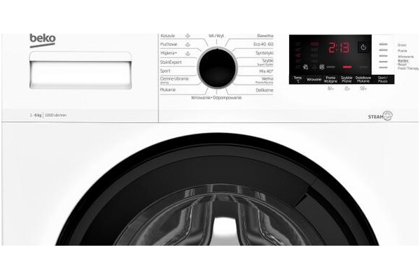 Pralka Beko WUE6512WPBSE SteamCure 6.0kg 1000obr./min