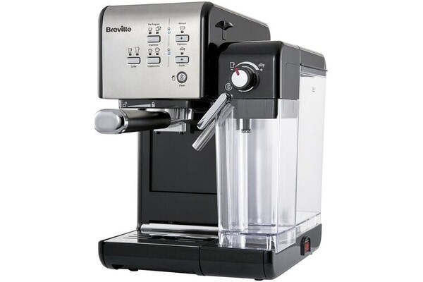 Ekspres Breville Prima Latte VCF108X kolbowy czarno-srebrny