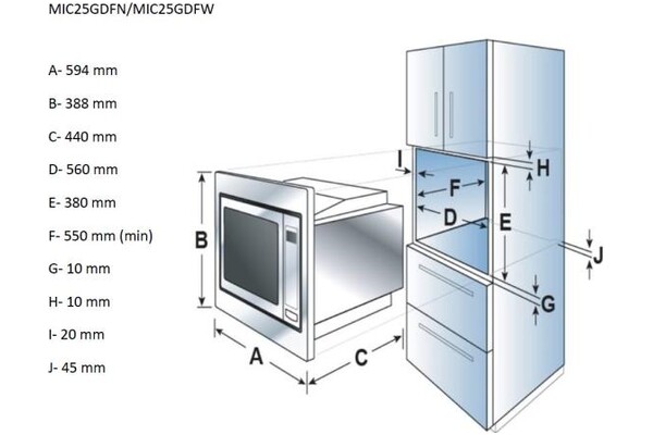 Kuchenka mikrofalowa Candy MICG25GDFN