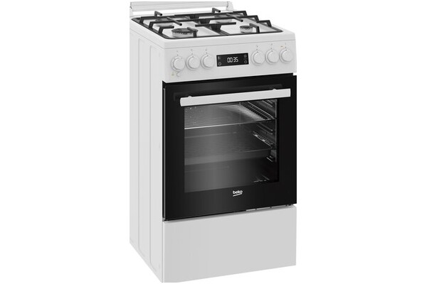 Kuchnia Beko FSM52339DWDS płyta gazowa, piekarnik elektryczny