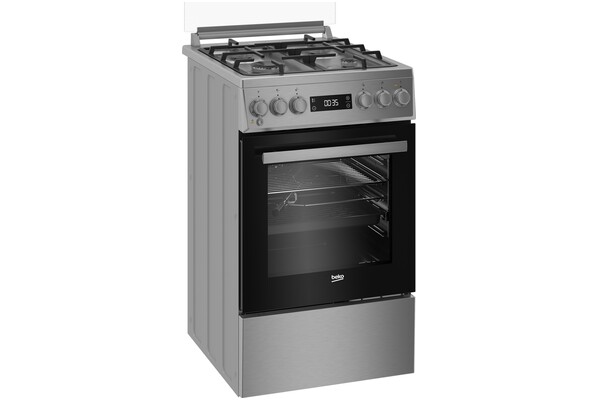 Kuchnia Beko FSMT52339DXDT płyta gazowa, piekarnik elektryczny