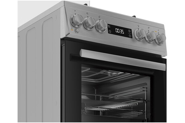 Kuchnia Beko FSMT52339DXDT płyta gazowa, piekarnik elektryczny
