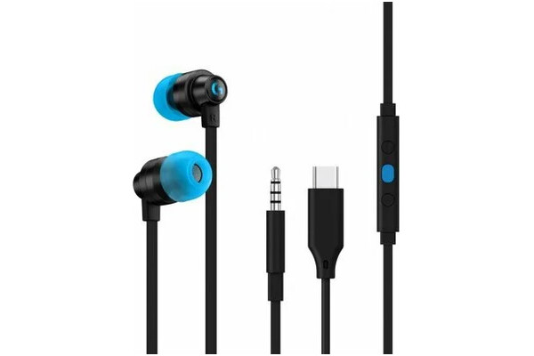 Słuchawki Logitech G333 Dokanałowe Przewodowe czarno-niebieski
