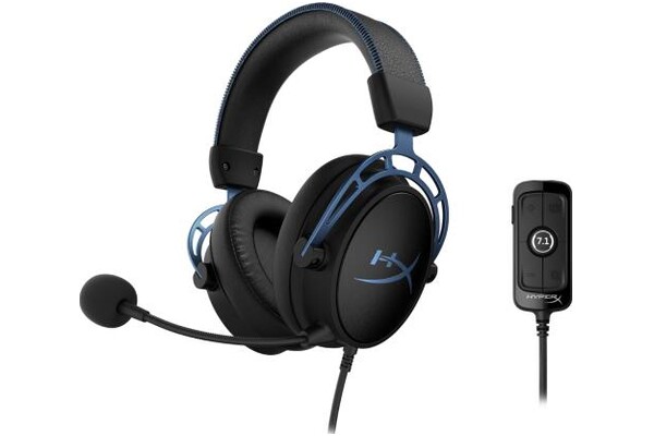 Słuchawki HYPERX Cloud Alpha S Nauszne Przewodowe czarno-niebieski