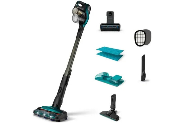 Odkurzacz Philips XC814701 Aqua 8000 pionowy z pojemnikiem czarno-zielony