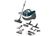 Odkurzacz Bosch BWD41720 AquaWash&Clean tradycyjny workowy 1700W Biało-niebieski