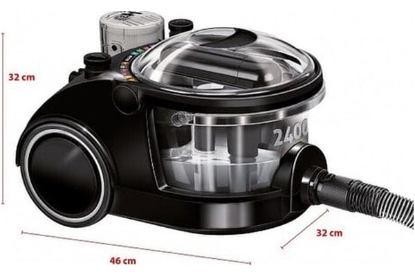 Odkurzacz MPM MOD47 Bora tradycyjny z pojemnikiem 2400W czarno-srebrny