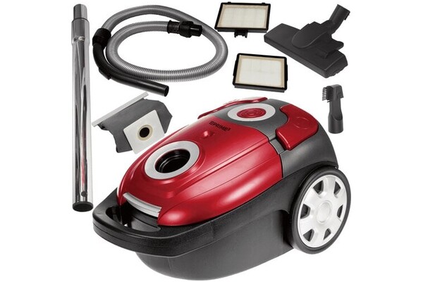 Odkurzacz PRIME3 SVC51 tradycyjny workowy 700W czerwony