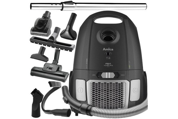 Odkurzacz AMICA VM2064 Fen Turbo Pro tradycyjny workowy 900W czarno-srebrny