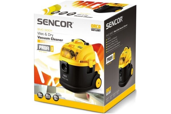 Odkurzacz SENCOR SVC3001 tradycyjny workowy 1200W żółto-czarny