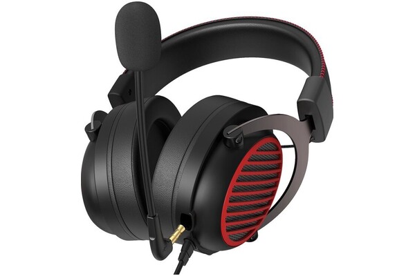 Słuchawki Redragon H540 Luna Nauszne Przewodowe czarno-czerwony
