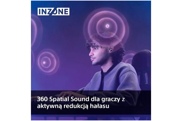 Słuchawki Sony WFG700 INZONE Buds Dokanałowe Bezprzewodowe biało-czarny