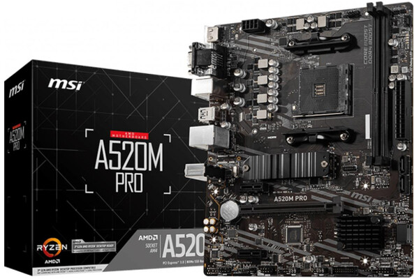 Płyta główna MSI A520M Pro Socket AM4 AMD A520 DDR4 miniATX