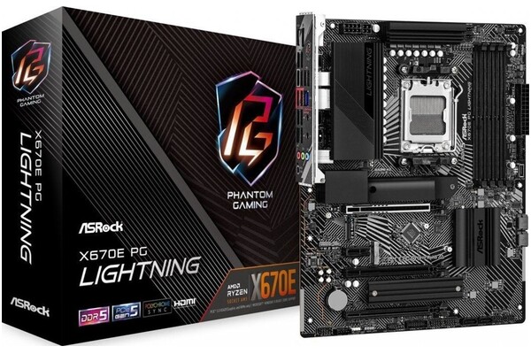 Płyta główna ASrock X670E Phantom Gaming Lightning Socket AM5 AMD X670E DDR5 ATX