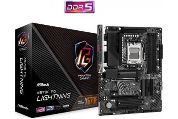Płyta główna ASrock X670E Phantom Gaming Lightning Socket AM5 AMD X670E DDR5 ATX