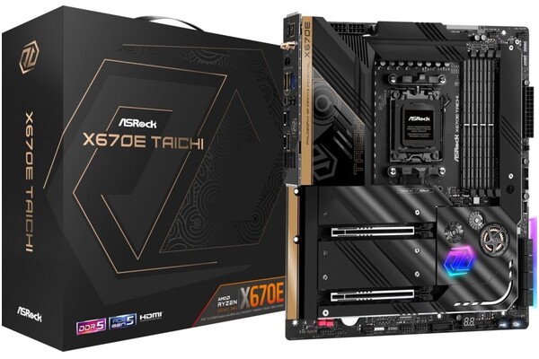 Płyta główna ASrock X670E Taichi Socket AM5 AMD X670E DDR5 Extended ATX