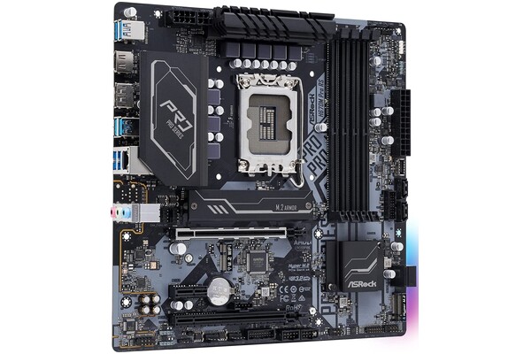Płyta główna ASrock H670M Pro RS Socket 1700 Intel H670 DDR4 microATX