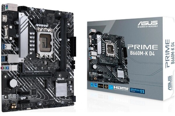 Płyta główna ASUS B660M-K Prime D4 Socket 1700 Intel B660 DDR4 microATX