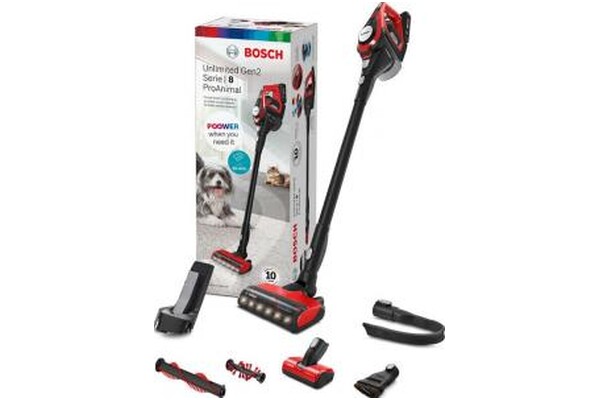 Odkurzacz Bosch BBS8214PET Unlimited ProAnimal pionowy z pojemnikiem czerwony