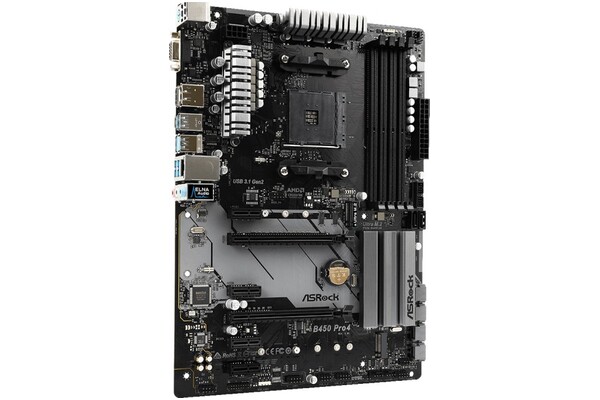 Płyta główna ASrock B450 Pro4 Socket AM4 AMD B450 DDR4 ATX
