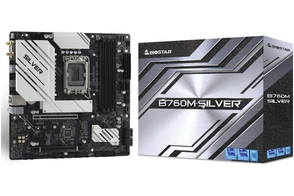 Płyta główna BIOSTAR B760M Silver Socket 1700 Intel B760 DDR5 microATX