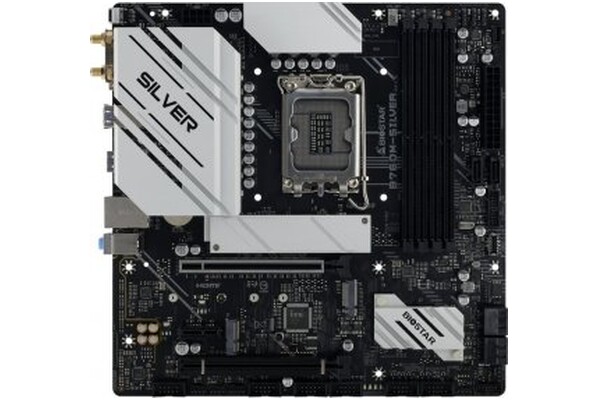 Płyta główna BIOSTAR B760M Silver Socket 1700 Intel B760 DDR5 microATX