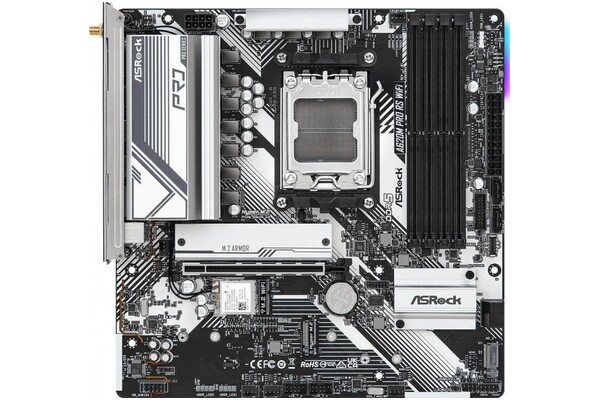 Płyta główna ASrock A620M Pro RS WiFi Socket AM5 AMD A620 DDR5 microATX