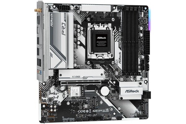 Płyta główna ASrock A620M Pro RS WiFi Socket AM5 AMD A620 DDR5 microATX