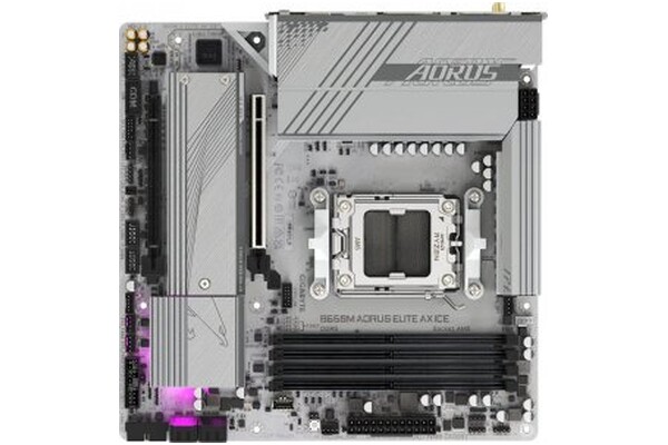 Płyta główna GIGABYTE B650M Aorus Elite AX Ice Socket AM5 AMD B650 DDR5 microATX