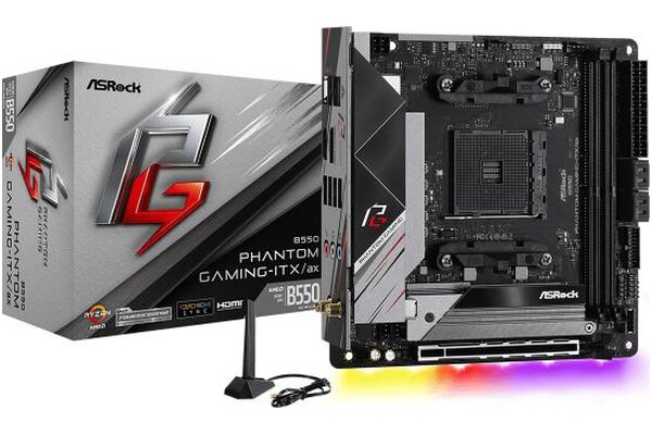 Płyta główna ASrock B550 Phantom Gaming ITX/AX Socket AM4 AMD B550 DDR4 Mini-ITX