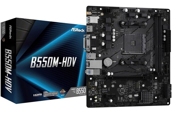 Płyta główna ASrock B550M -HDV Socket AM4 AMD B550 DDR4 microATX