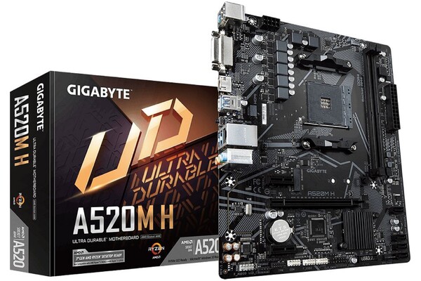 Płyta główna GIGABYTE A520MH Socket AM4 AMD A520 DDR4 microATX