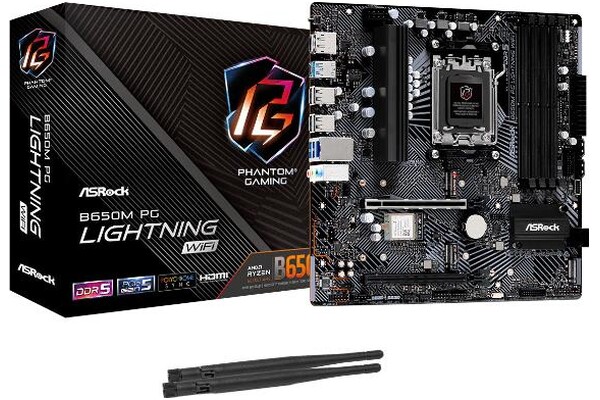 Płyta główna ASrock B650M Phantom Gaming Lightning WiFi Socket AM5 AMD B650 DDR5 microATX